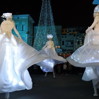 Sanremo: accensione dell'albero di Natale in piazza Borea D'Olmo, le foto di Tonino Bonomo