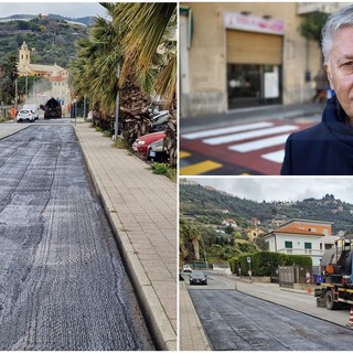 Taggia: nuovo asfalto per Borgo San Martino, Longobardi "Intervento chiesto da tempo, ci sposteremo anche ad Arma"