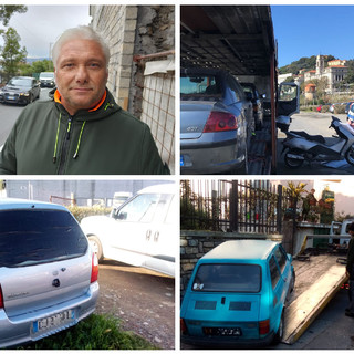 Imperia, auto abbandonate: nei giorni scorsi raffica di rimozioni. Alcune erano rifugio di senza tetto. Gagliano: “Un problema da risolvere” (foto)