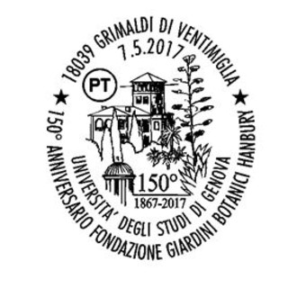 Ventimiglia: annullo filatelico per il 150° anniversario fondazione Giardini Botanici Hanbury