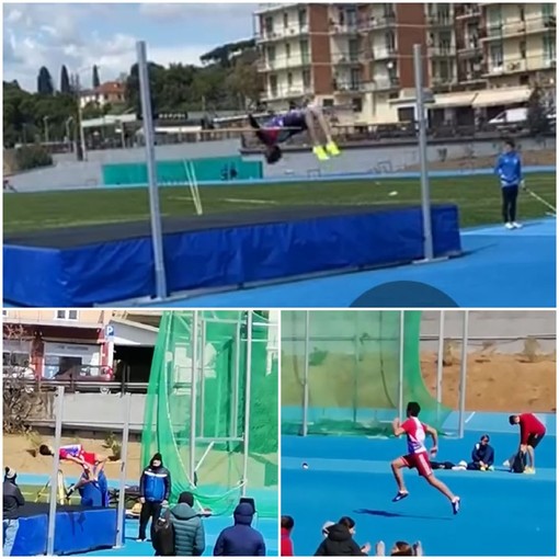 Atletica leggera, l'allievo dell'As Foce Gabriele Avagnina salta in alto 2 metri (foto)