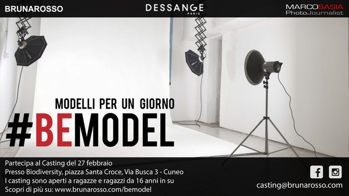 Chi vuole essere #bemodel per un giorno? Al via i casting a Cuneo Chi vuole essere #bemodel per un giorno? Al via i casting a Cuneo
