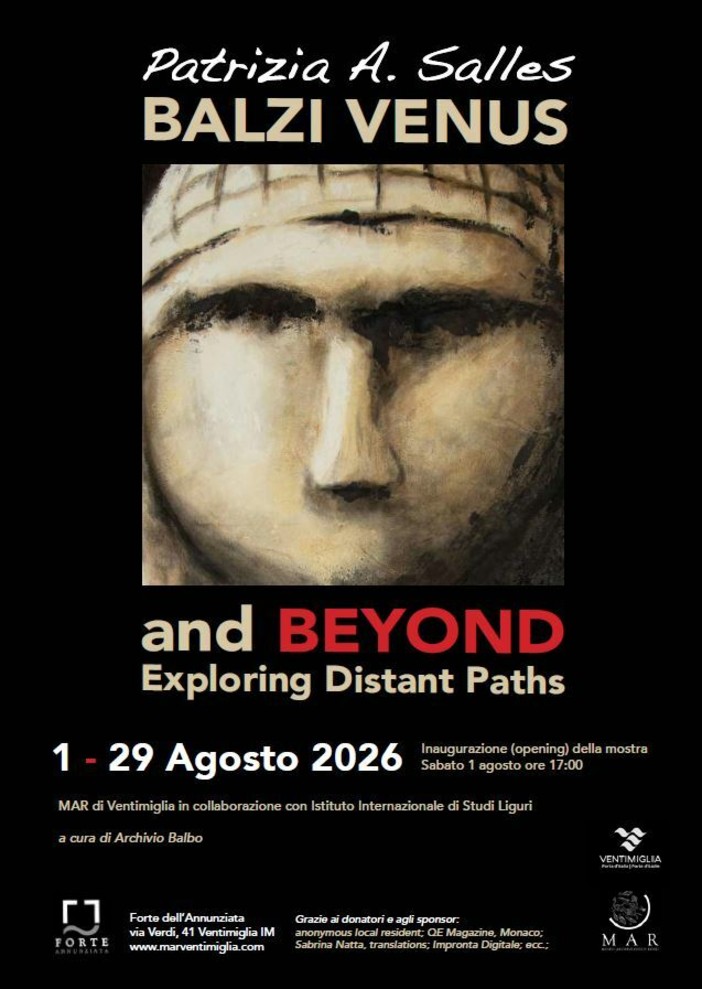 Ventimiglia, al Museo Archeologico Girolamo Rossi la mostra "Balzi Venus and Beyond" di Patrizia A. Salles Ventimiglia, al Museo Archeologico Girolamo Rossi la mostra "Balzi Venus and Beyond" di Patrizia A. Salles