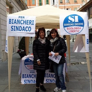 Questa mattina a Coldirodi il banchetto di Sanremo Insieme Ecologia Libertà