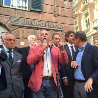 #ElezioniRegionali: Gianni Berrino apre il comizio di Giorgia Meloni (Fratelli d'Italia) a Genova