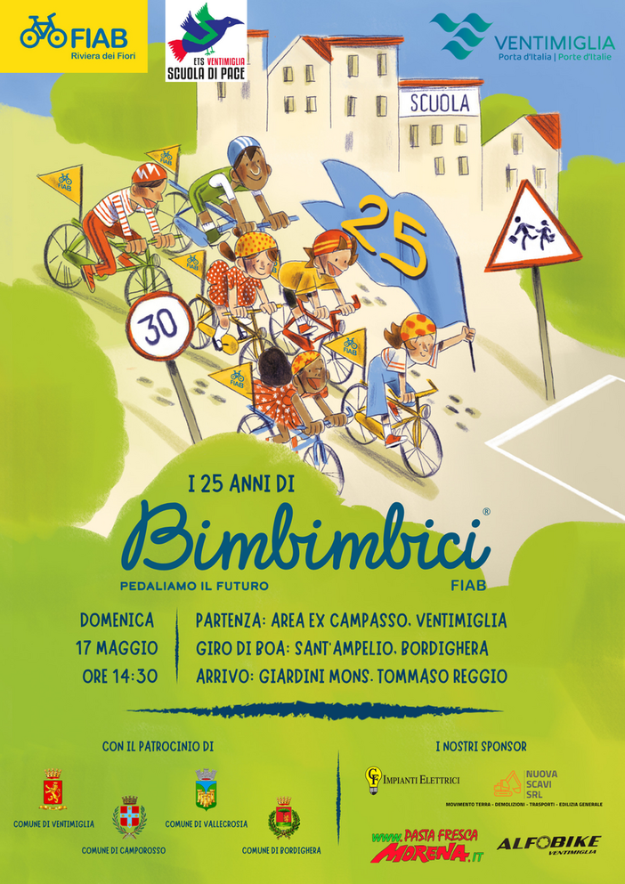 Ventimiglia, torna “Bimbimbici”: una giornata di festa tra biciclette, giochi e mobilità sostenibile