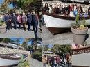 Bordighera, area riqualifica: la barca 'Evelina' torna al belvedere vicino al porto (Foto e video)
