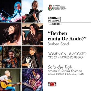 Camporosso, per maltempo il concerto 'Berben canta De André' si sposta alla Sala dei Tigli del Centro Falcone