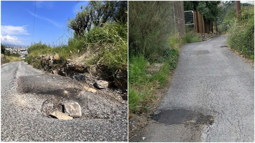 Sanremo: Comune rattoppa buche in strada Bonmoschetto, residenti "Ora aspettiamo messa in sicurezza" Sanremo: Comune rattoppa buche in strada Bonmoschetto, residenti "Ora aspettiamo messa in sicurezza"