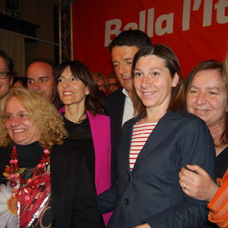 L’assessore di Vallecrosia Monica Barra insieme alle donne del PD ligure all’incontro con Matteo Renzi