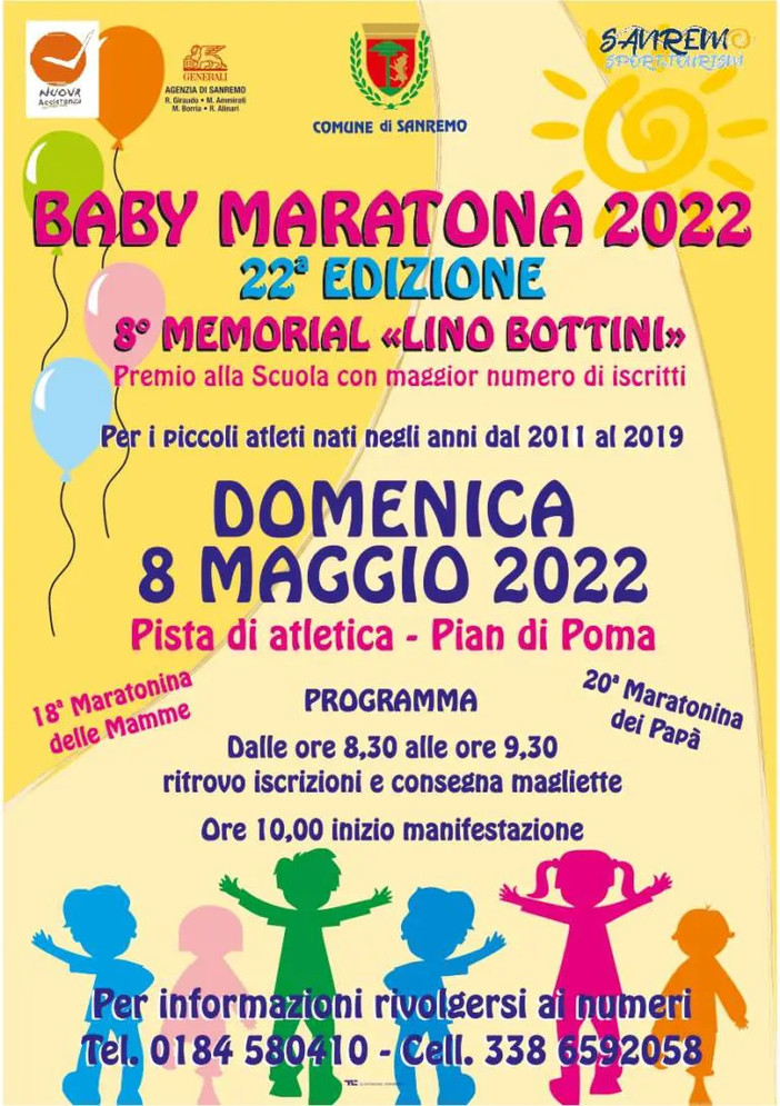 Sanremo: dopo lo stop causato dalla pandemia, domenica torna la 'Baby Maratona' Sanremo: dopo lo stop causato dalla pandemia, domenica torna la 'Baby Maratona'