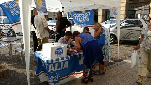 Sanremo: banchetto di Fratelli d'Italia – Alleanza Nazionale in Piazza Colombo, il commento dei coordinamento