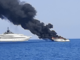 Imbarcazione a fuoco a largo tra Ospedaletti e Bordighera: mobilitazione di soccorsi (Foto e Video)