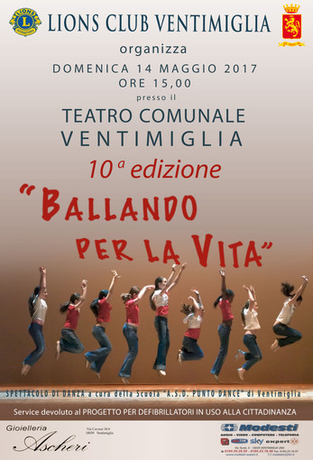 Ventimiglia: domenica spettacolo per beneficenza insieme ai Lions per acquistare defibrillatori Ventimiglia: domenica spettacolo per beneficenza insieme ai Lions per acquistare defibrillatori