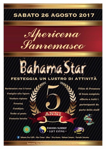 Tanti auguri, Bahama Star! Questa sera grande festa per il primo lustro di attività tra gusto, karaoke e successi