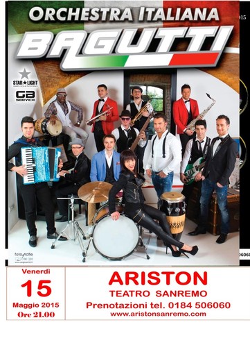 Sanremo: venerdì al teatro Ariston una serata da non perdere insieme all'Orchestra Bagutti Sanremo: venerdì al teatro Ariston una serata da non perdere insieme all'Orchestra Bagutti