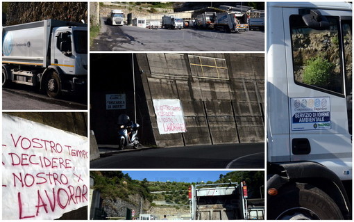 Caos alla discarica di Collette Ozotto: protesta dei dipendenti Idroedil, camion rallentati nel conferimento