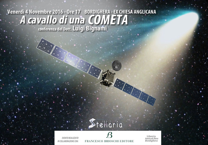 Bordighera: oggi pomeriggio 'A cavallo di una Cometa', una conferenza con Luigi Bignami Bordighera: oggi pomeriggio 'A cavallo di una Cometa', una conferenza con Luigi Bignami