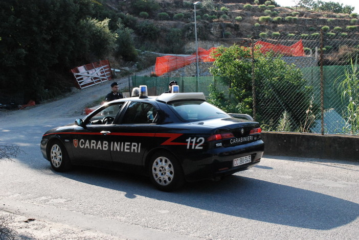 Una pattuglia dei Carabinieri durante il blitz del 26 maggio 2011 nella villa dei fratelli Pellegrino Una pattuglia dei Carabinieri durante il blitz del 26 maggio 2011 nella villa dei fratelli Pellegrino