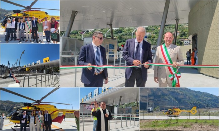 Parcheggio di interscambio e piazzola per l’elisoccorso: Ventimiglia inaugura la nuova barriera autostradale (Foto e video)