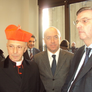Il Cardinale Bagnasco, il consigliere Donzella e il presidente Burlando