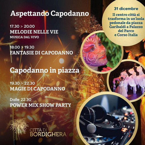 A Bordighera il conto alla rovescia di Capodanno inizierà alle 18.00 e continuerà fino a notte inoltrata A Bordighera il conto alla rovescia di Capodanno inizierà alle 18.00 e continuerà fino a notte inoltrata
