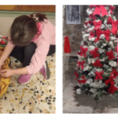 Seborga, due bambine riparano le dita della statuina di Gesù Bambino (Foto)