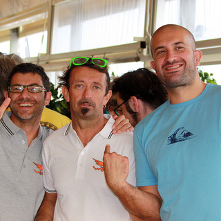 Francesco Bregolin con Andrea Ippolito e Walter Scotto, promotori del Winfestival 2012