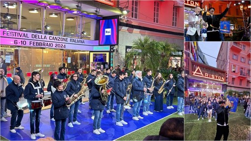 La banda musicale Borghetto San Nicolò - Città di Bordighera al Festival di Sanremo, il racconto dell'esperienza a “Viva Rai 2!” (Foto)