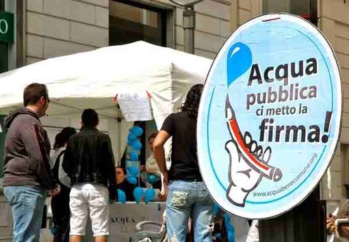 Sanremo: festa per l'acqua pubblica in piazza S. Costanzo