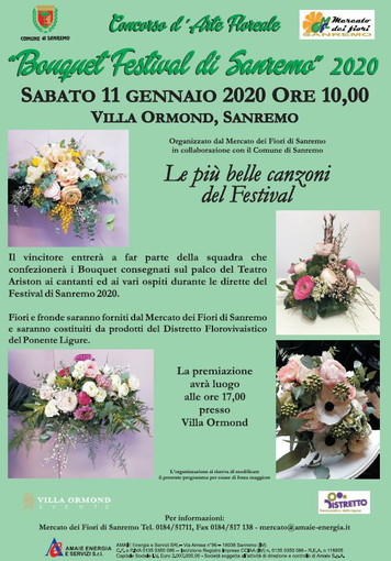 Sabato prossimo concorso d’Arte Floreale ‘Bouquet Festival di Sanremo’ 2020 Sabato prossimo concorso d’Arte Floreale ‘Bouquet Festival di Sanremo’ 2020