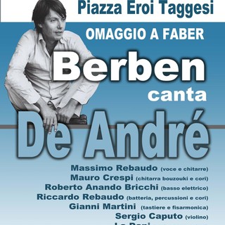 Taggia, la Berben Band canta De André: venerdì 19 luglio l’omaggio a Faber Taggia, la Berben Band canta De André: venerdì 19 luglio l’omaggio a Faber