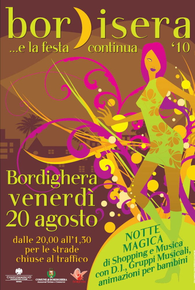 Bordighera: questa sera scatta l'ultimo appuntamento 2010 con 'BordiSera... e la festa continua'
