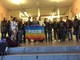 Imperia: studenti dello Scientifico espongono una bandiera della pace in ricordo delle vittime di Ankara