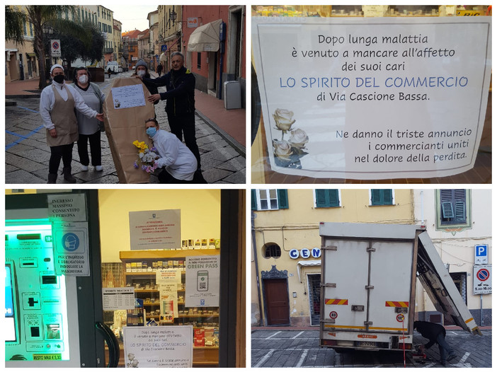 Imperia, mercato fantasma di Porto Maurizio: operatori e ambulanti uniti nella protesta ora inscenano il ‘funerale’ del commercio (foto) Imperia, mercato fantasma di Porto Maurizio: operatori e ambulanti uniti nella protesta ora inscenano il ‘funerale’ del commercio (foto)