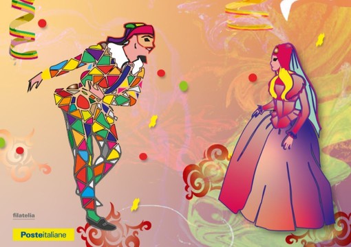 Poste italiane 'festeggia' il Carnevale con una colorata cartolina filatelica e un bollo speciale