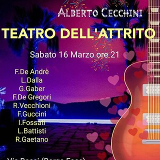 Imperia: sabato prossimo, ritorna il cantautorato d'autore al Teatro dell'Attrito