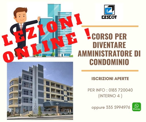 Corso inline di CESCOT Confesercenti per diventare amministratore di condominio Corso inline di CESCOT Confesercenti per diventare amministratore di condominio