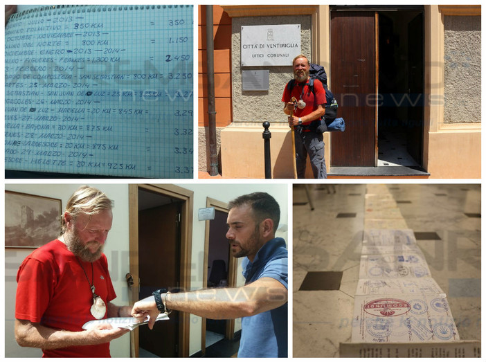 Dopo 13mila chilometri senza un soldo pellegrino arriva a Ventimiglia: “Solo se lo vuoi tutto diventa possibile” (Foto) Dopo 13mila chilometri senza un soldo pellegrino arriva a Ventimiglia: “Solo se lo vuoi tutto diventa possibile” (Foto)