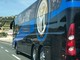 Calcio. FOTONOTIZIA. Il pullman dell'Inter in transito sull'Autostrada A10: direzione Barcellona