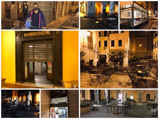 Coronavirus, Imperia: alle 18 in punto la chiusura di bar e ristoranti e la città ripiomba nel silenzio (foto e video) Coronavirus, Imperia: alle 18 in punto la chiusura di bar e ristoranti e la città ripiomba nel silenzio (foto e video)