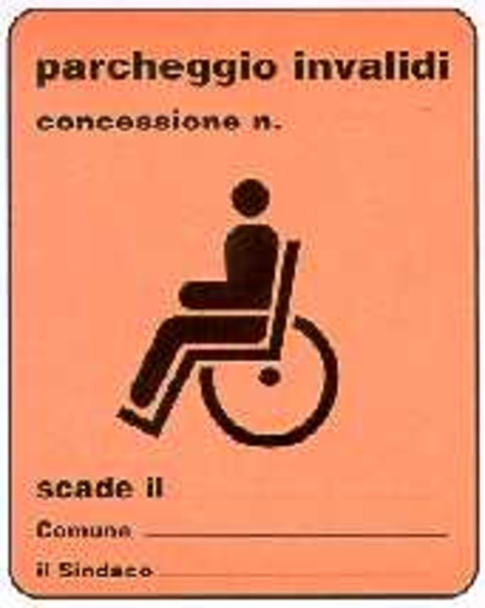 Il vecchio contrassegno disabili Il vecchio contrassegno disabili