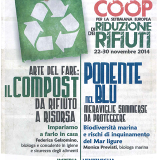 Settimana Europea di riduzione dei rifiuti, Coop Liguria organizza due incontri ad Imperia e Ventimiglia Settimana Europea di riduzione dei rifiuti, Coop Liguria organizza due incontri ad Imperia e Ventimiglia