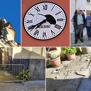 Il fulmine che ha fermato il tempo a Corte: l’orologio fisso sulle 19.40, i residenti “Detriti sulle case e impianti elettrici bruciati” (Video)