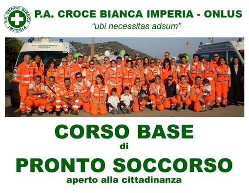 Imperia: iscrizioni aperte al corso base di Pronto Soccorso con la Croce Bianca