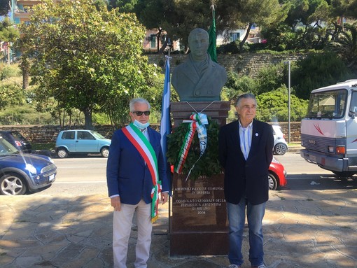 Imperia, cerimonia in ricordo de "el libertador" argentino Manuel Belgrano: il generale originario di Oneglia (foto e video)