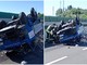Incidente stradale in autostrada tra gli svincoli Imperia Est e Ovest: camioncino urtato da una vettura si ribalta