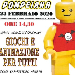 Festa domenica pomeriggio a Pompeiana con il CarnevaLego