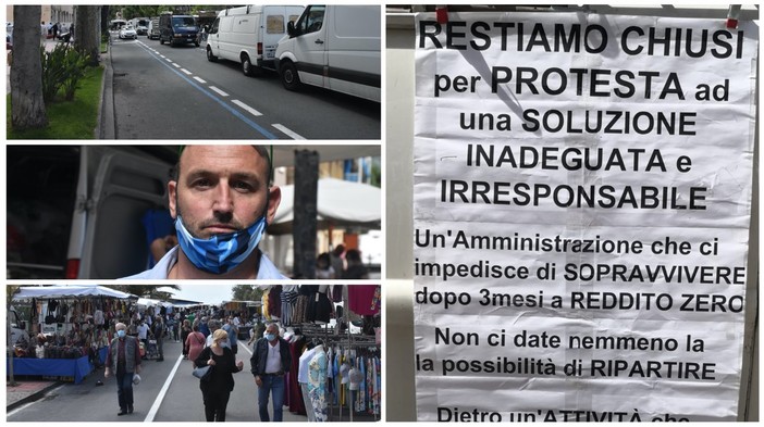 Ventimiglia: proteste e polemiche per il primo giorno del mercato, tra gilet arancioni e una raccolta firme per i banchi di via Vittorio Veneto