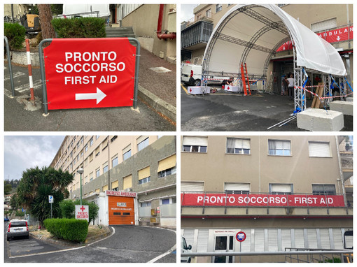 Imperia, iniziato il 'trasloco' del pronto soccorso nella Palazzina B. Il clou a partire dalla mezzanotte: "Presentarsi solo per casi gravi e urgenti" (foto e video)